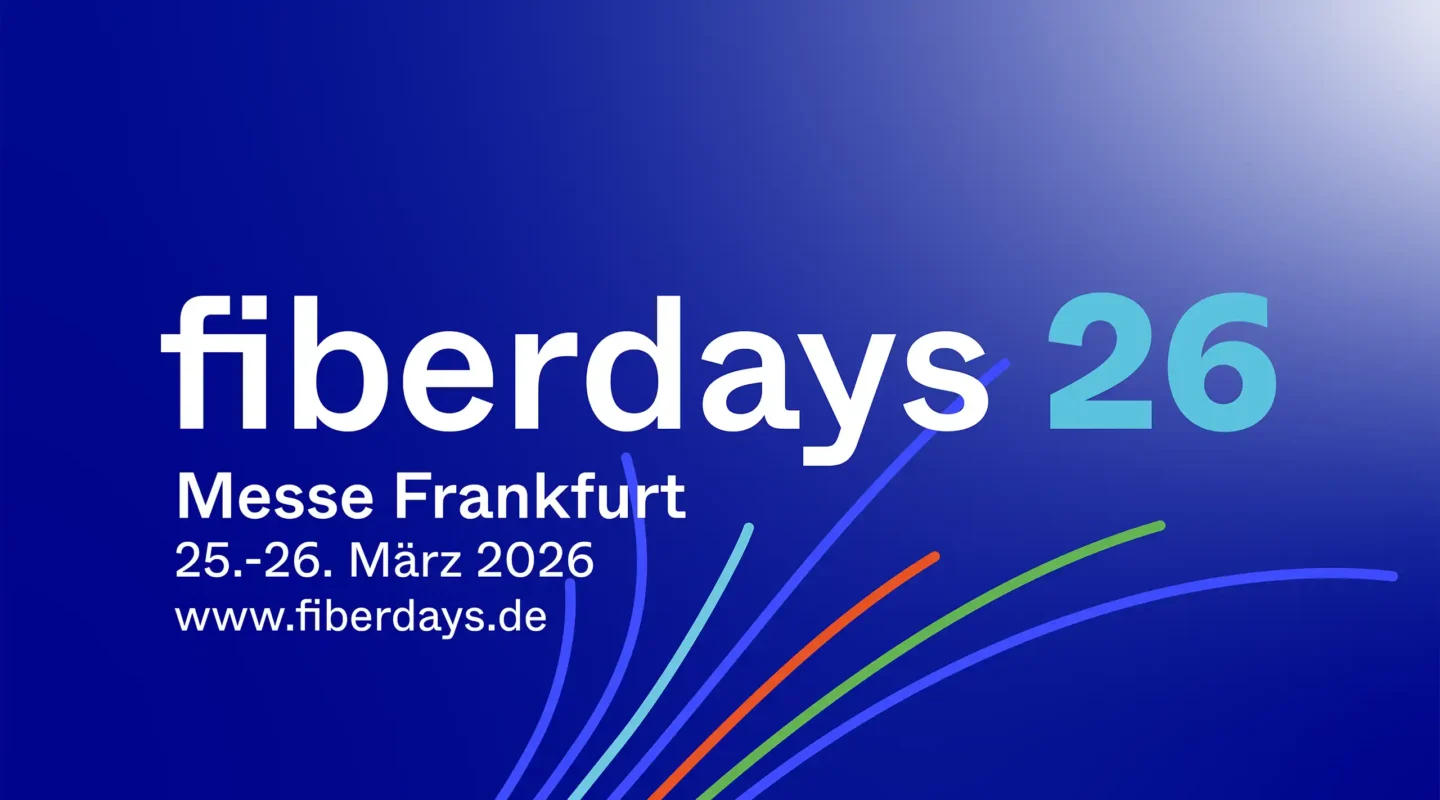 Werbebanner Fiberdays 26 Messe in Frakfurt am Main