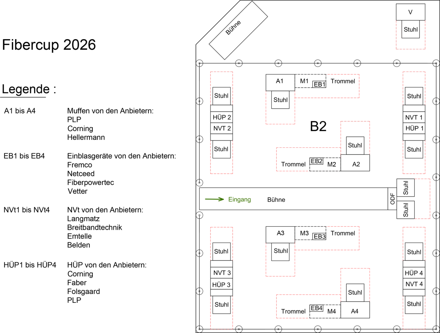 Plan des fibercup Messestandes 2026